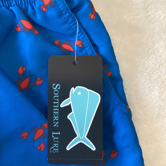 Lobster print mens swim trunks by Southern Lure NWT - Picture 4 of 11